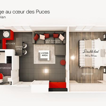 Apartamento Marche Aux Puces De Saint-Ouen Exterior foto